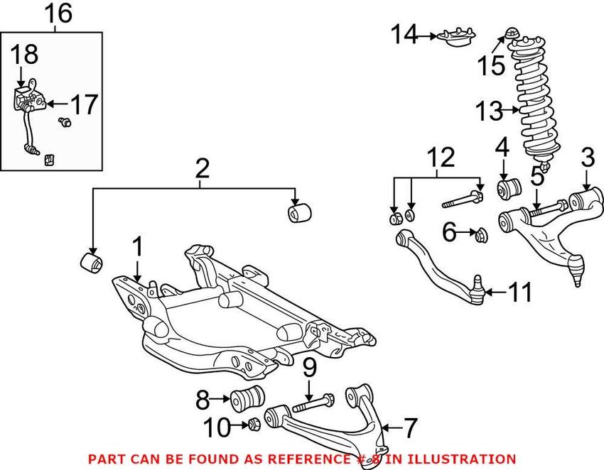 Mercedes Control Arm Bushing Set - Rear Lower 1633500075